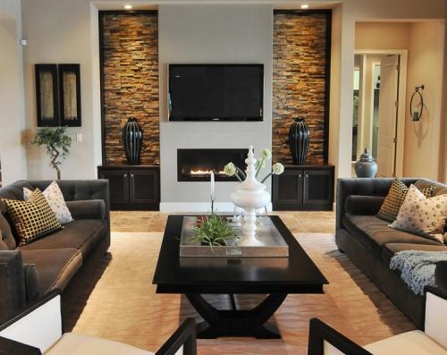 Коричневый цвет в интерьере гостиной. Оформление интерьера гостиной в коричневом цвете