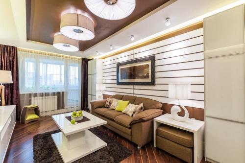 Коричневый цвет в интерьере гостиной. Оформление интерьера гостиной в коричневом цвете