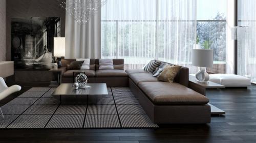 Коричневый цвет в интерьере гостиной. Оформление интерьера гостиной в коричневом цвете