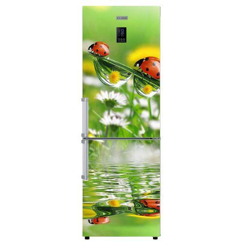 Можно ли обклеить холодильник самоклеющейся пленкой. Какая бывает пленка на холодильник: фото варианты