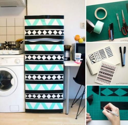 Обклеиваем холодильник самоклейкой. Как выбрать плёнку для холодильника 19