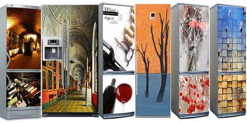 Можно ли обклеить холодильник самоклеющейся пленкой. Какая бывает пленка на холодильник: фото варианты