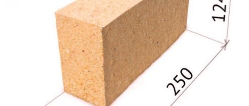 Размер кирпича шамотного. Размер шамотного кирпича