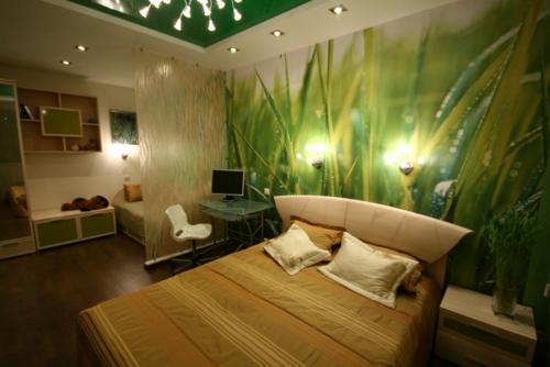 Обои на потолок в спальне. Профессиональные приемы оформления потолка в спальне