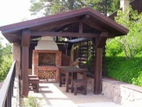 Проекты беседок из дерева с мангалом и барбекю из кирпича. Какие бывают беседки 09 Проекты беседок из дерева с мангалом и барбекю из кирпича. Какие бывают беседки 09