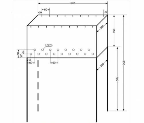 Барбекю своими руками на даче. Изготовление мангалов и барбекю из кирпича: чертежи, схемы, порядовки 18 Барбекю своими руками на даче. Изготовление мангалов и барбекю из кирпича: чертежи, схемы, порядовки 18