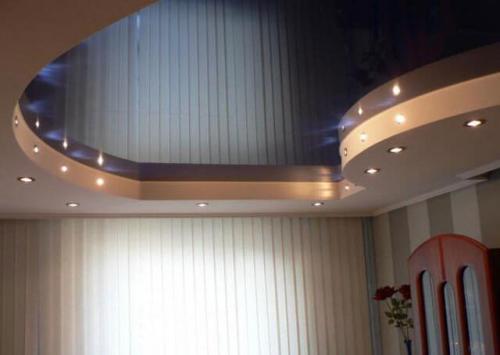 Сколько забирает см натяжной потолок. На сколько опускается натяжной потолок при установке 01