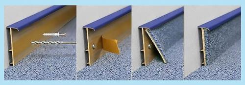 Ковролин под плинтус или нет. Плинтус для ковролина, какой выбрать: Алюминиевый или Пластиковый. Советы