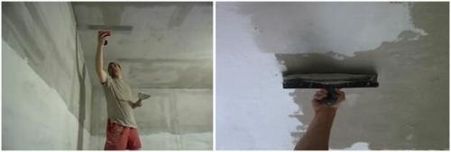 Шпаклевка потолка. Шпатлевание потолка по штукатурке
