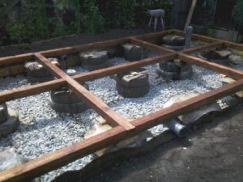 Фундамент на покрышках своими руками крепление обвязки. Устройство столбчатого основания своими руками