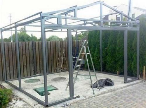 Каркасный гараж из металлопрофиля. Как делать каркас