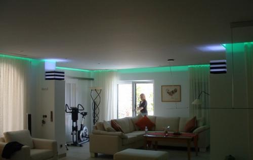 Эффектное освещение комнат светодиодной лентой на потолке. Варианты оформления