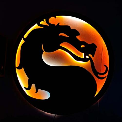 Лайфхаки со светодиодной лентой. Светильник в стиле лого Mortal Kombat