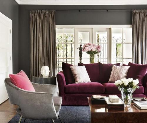 Бордовая мебель в интерьере. Бордовый цвет в интерьере и его сочетание с другими цветами