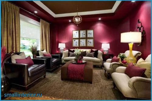 Бордовый цвет сочетание в интерьере. С какими тонами можно сочетать?