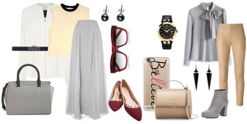 Какие яркие цвета лучше всего сочетаются с серым и бежевым. Сочетание бежевого и серого в одежде