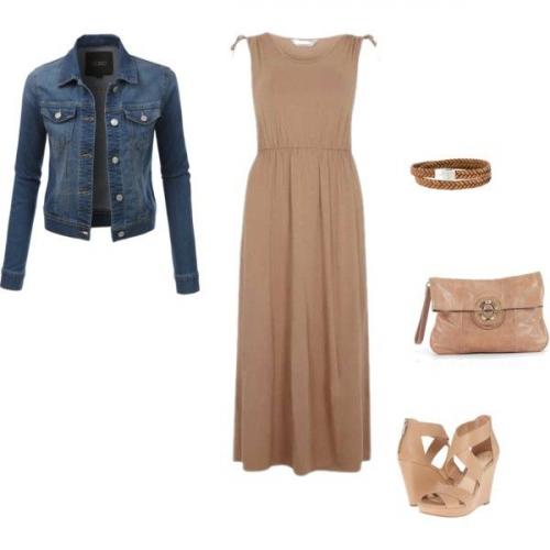 Как стилизовать бежевое платье. С чем носить бежевое платье