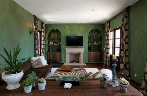 Как создать уютную атмосферу в зеленой гостиной. Гостиная в зеленых тонах: выбираем стиль