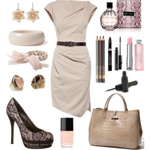 Можно ли носить бежевое платье с яркими аксессуарами. С чем носить бежевое платье