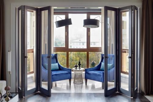 Раздвижная дверь межкомнатная одностворчатая. Откатные стеклянные двери 05