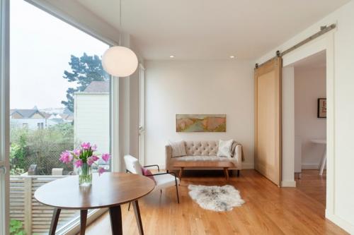 Раздвижная дверь межкомнатная одностворчатая. Откатные стеклянные двери 06