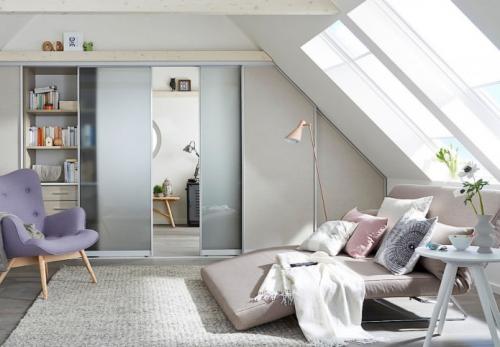 Раздвижная дверь межкомнатная одностворчатая. Откатные стеклянные двери 04