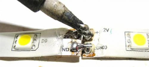 Светодиодная лента для натяжного потолка 5м. Подготовка светодиодной ленты к монтажу