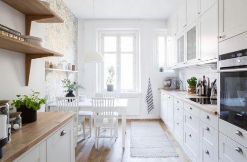 Как оригинально поклеить обои на маленькой кухне. Современные обои на маленькую кухню