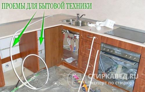 Установить посудомойку в готовую кухню