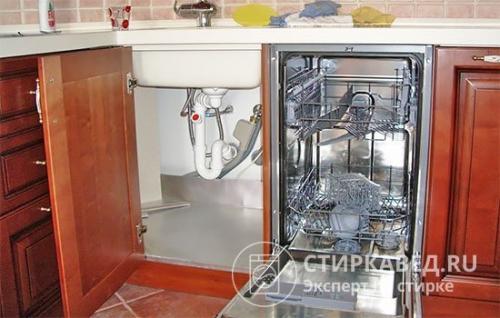 Установка посудомоечной машины 45 см. Как выбрать местоположение и определить размеры посудомойки