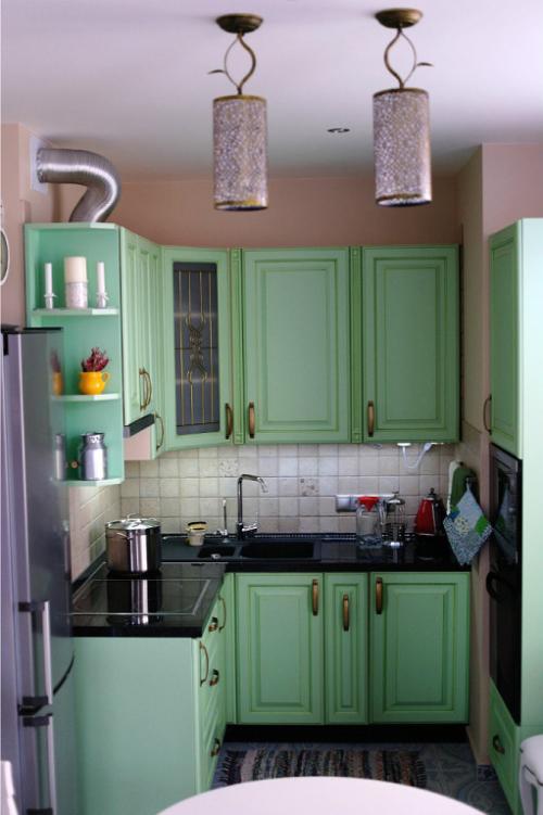 Сочетание зеленого цвета в интерьере кухни. Дизайн зеленой кухни: фото примеры реальных интерьеров