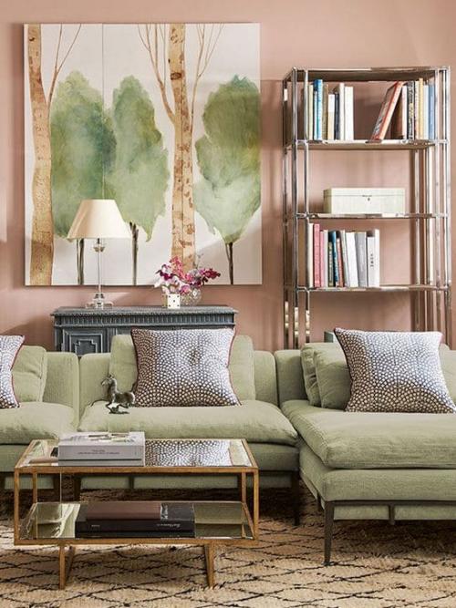 Сочетание зеленого и коричневого в интерьере. КАК ВНЕДРИТЬ ЗЕЛЕНО-КОРИЧНЕВОЕ СОЧЕТАНИЕ ЦВЕТОВ В ДИЗАЙН ГОСТИНОЙ