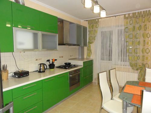 Сочетание зеленого цвета в интерьере кухни. Дизайн зеленой кухни: фото примеры реальных интерьеров