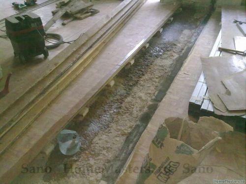 Пазогребневые плиты на деревянный пол. Перегородка ГКЛ и деревянный пол