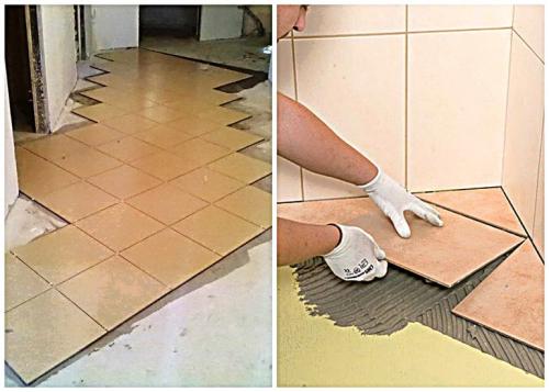 Укладка плитки со смещением на стене. Как красиво уложить плитку со смещением, если ровно не получается