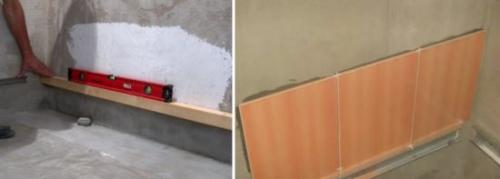 Как положить плитку в ванной на неровные стены. Выравнивание стены плиткой