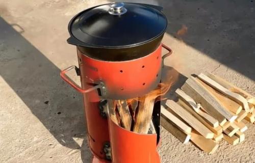 Печка под казан своими руками. Как сделать печь из газовых баллонов? 12 Печка под казан своими руками. Как сделать печь из газовых баллонов? 12