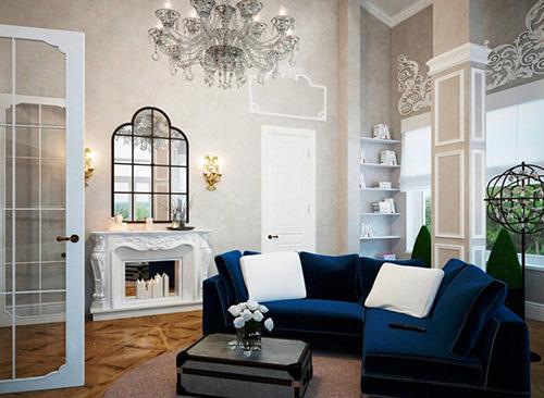 Синий цвет в гостиной: создание уютного и спокойной атмосферы 02