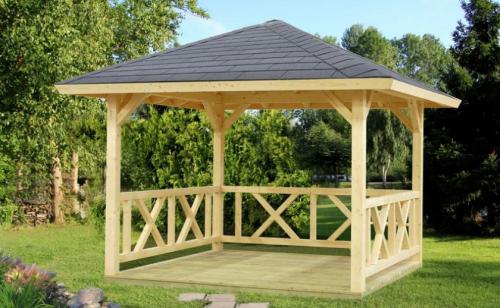 Потолок из ткани в беседке. Чем обшить потолок в беседке