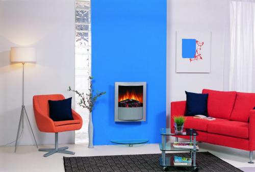 Сочетание голубого цвета в интерьере. Гостиная комната