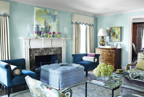 Сочетания с голубым. Оформление интерьера в голубом цвете