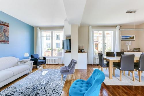 Сочетания с голубым. Оформление интерьера в голубом цвете