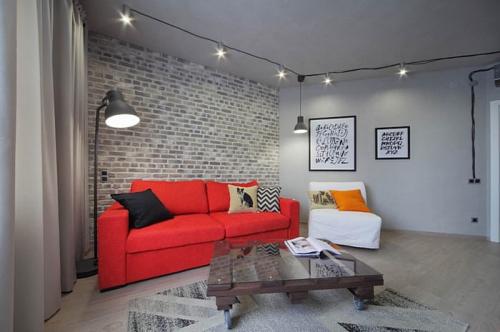 Сочетание красного и серого в интерьере. КРАСНО-СЕРАЯ ГОСТИНАЯ: ВЫБИРАЕМ ОТТЕНКИ