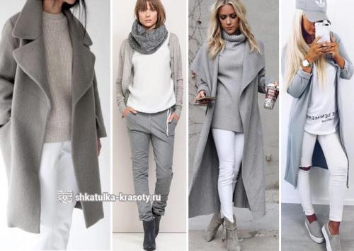 Сочетание красного и серого в одежде. Сочетание серого цвета с другими цветами в одежде