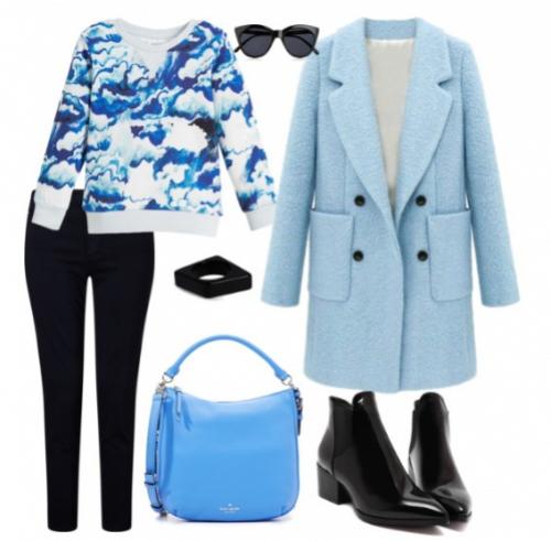 Сочетание серого и синего в одежде. С какими цветами сочетать?