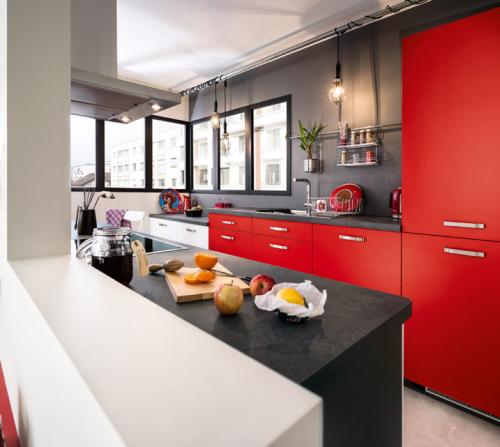 Сочетание красного и серого в интерьере кухни. Кухня в красном цвете: идеи и секреты правильного дизайна (60 фото)