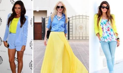 Сочетание серо-голубого цвета в одежде. Сочетание голубого цвета в одежде