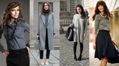 Сочетание серого цвета в одежде 2022. С какими цветами сочетается серый цвет в одежде