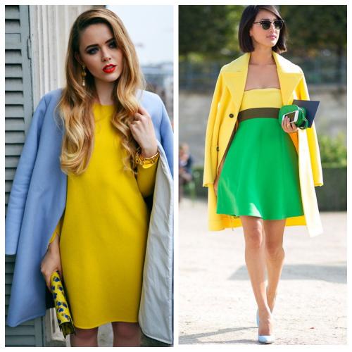 Сочетание жёлтого и серого в одежде. Серый и желтый – два главных цвета 2021 года, сочетания в одежде