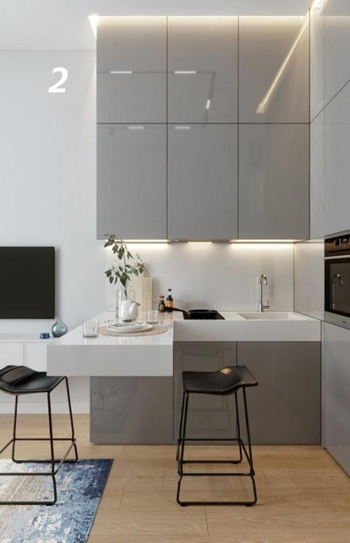 Сочетание серого цвета в интерьере кухни. 105 самых стильных интерьеров кухни в серых тонах